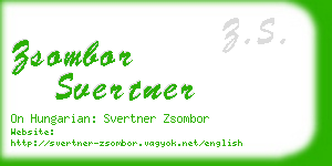 zsombor svertner business card